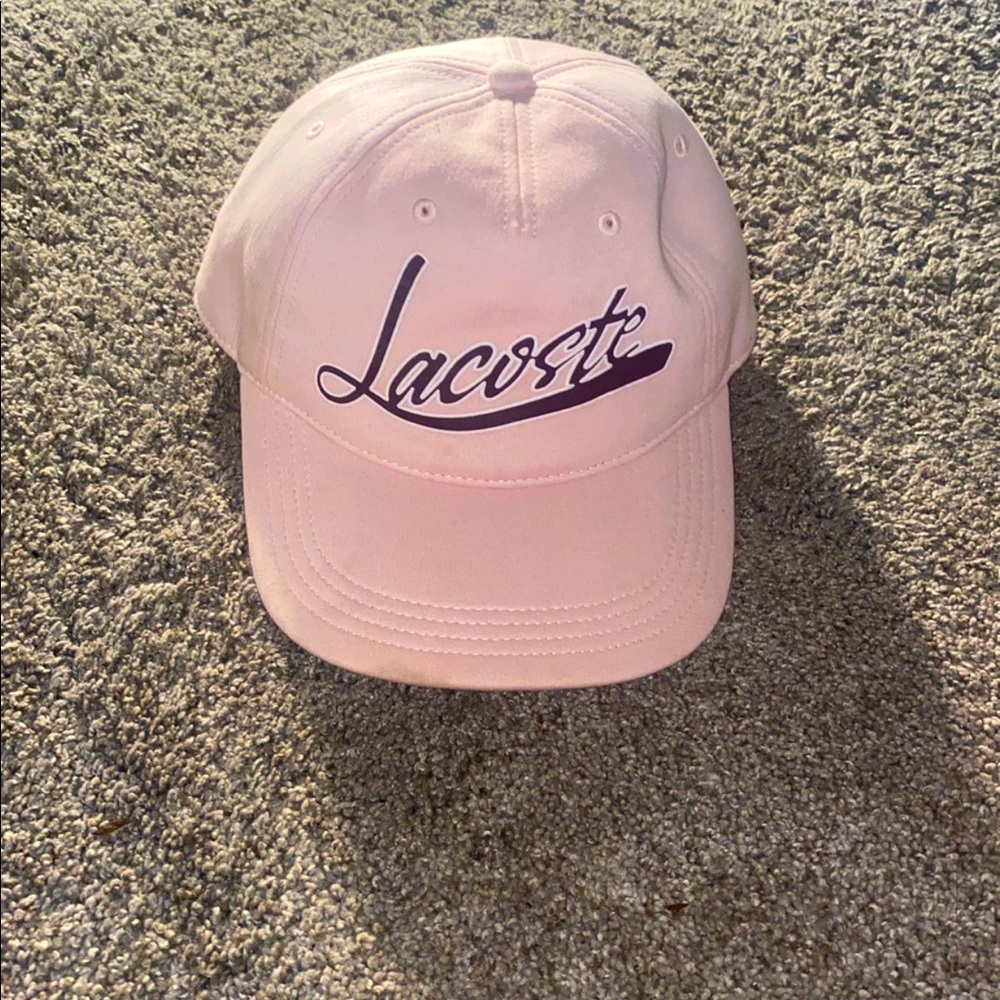 Pink and Brown Lacoste Hat
